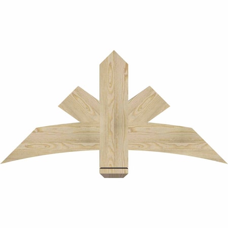 Ekena Millwork Alberta Rough Sawn Timber Gable Bracket, Douglas Fir, 48"W x 24"H x 4"D x 6"F, 12/12 Pitch GBW048X24X0406ALB00RDF